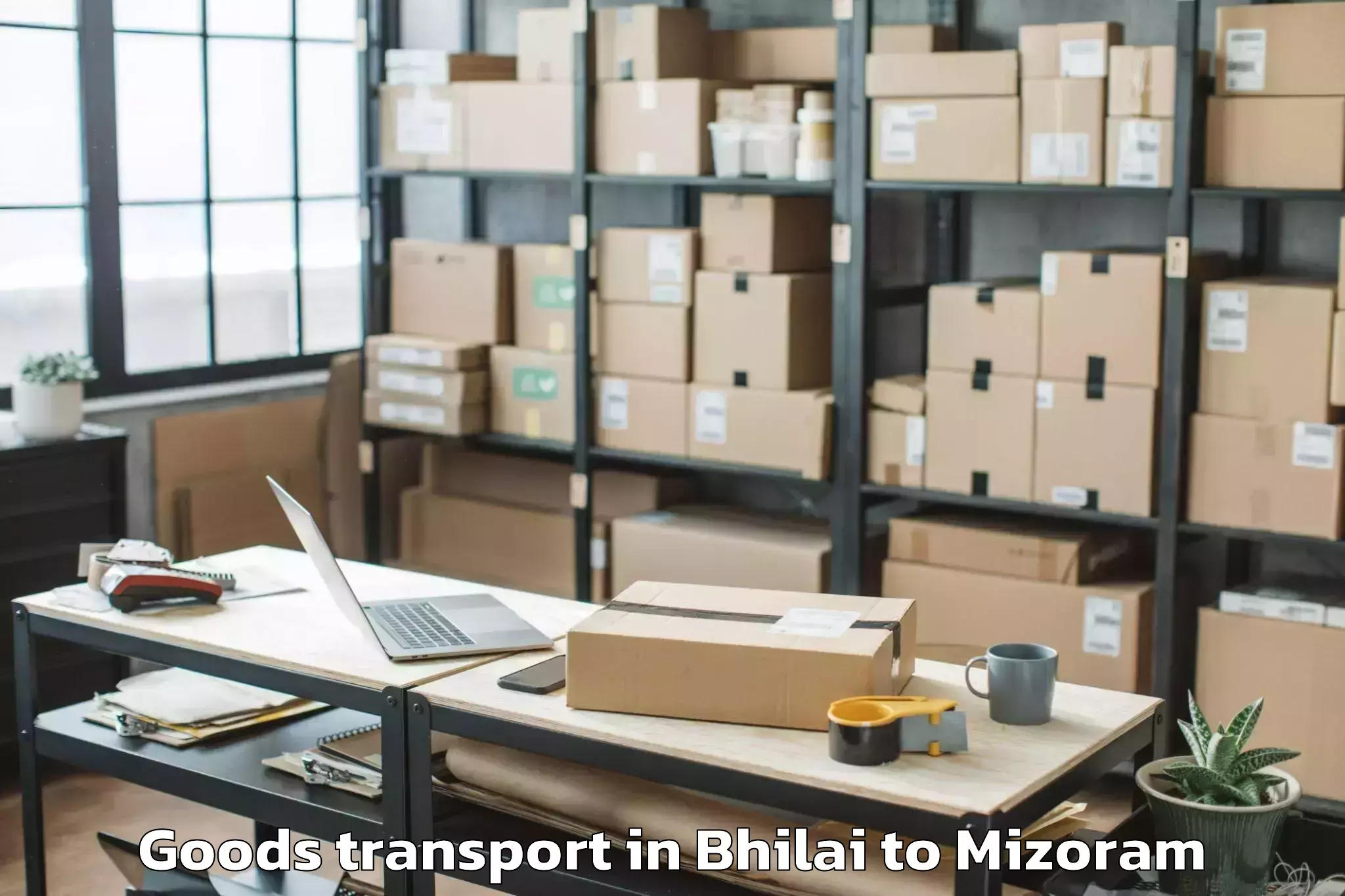 Trusted Bhilai to Tlangnuam Part Goods Transport